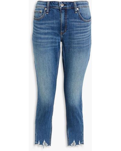 Rag & Bone Cate Cropped Mid-rise Skinny Jeans - Blue