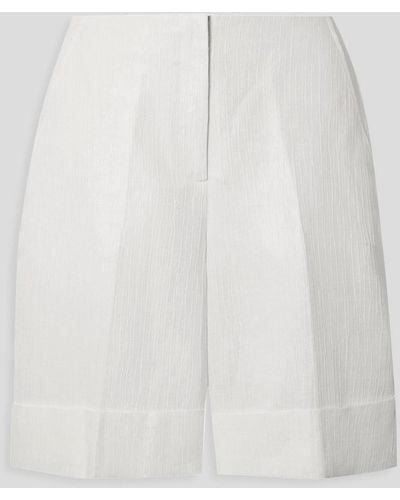 King & Tuckfield Jacquard Shorts - White