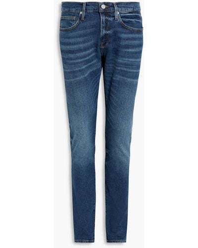 FRAME L'homme jeans mit schmalem bein aus denim - Blau