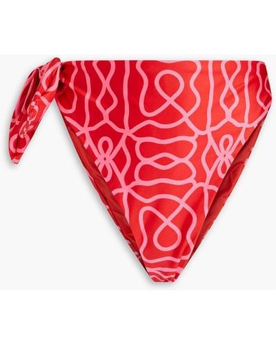 Agua Bendita Ipanema hoch sitzendes bikini-höschen mit print - Rot
