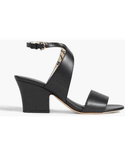 Ferragamo Sheena Leather Sandals - Black