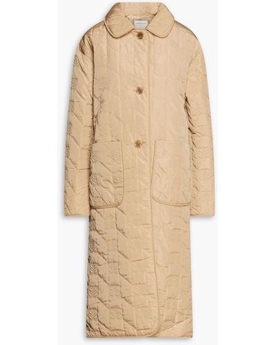 Sandro Stuart Quilted Shell Coat - Natural