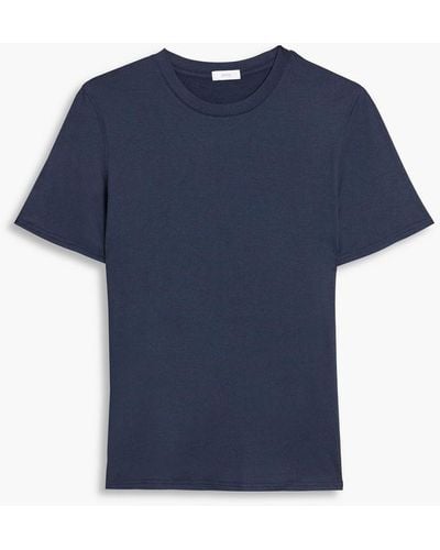 Onia Everyday t-shirt aus stretch-jersey mit schmaler passform - Blau