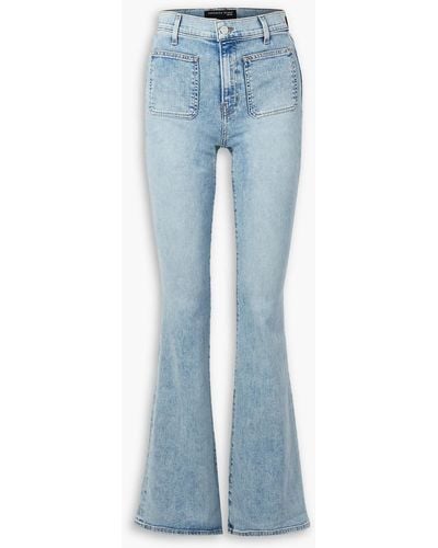 Veronica Beard Florence High-rise Flared Jeans - Blue