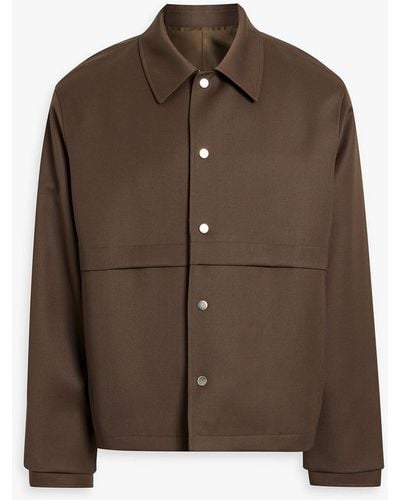 LE17SEPTEMBRE Wool-blend Twill Jacket - Brown