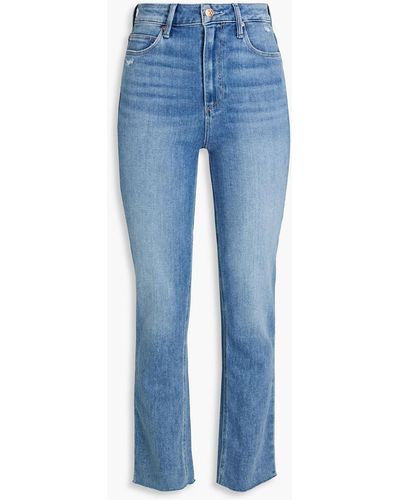 PAIGE Cindy High-rise Straight-leg Jeans - Blue