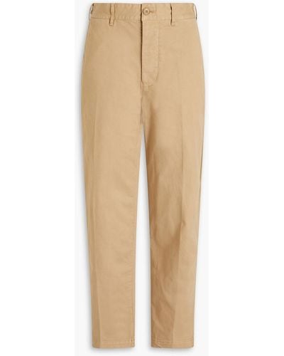 Alex Mill Cotton-blend Gabardine Tapered Trousers - Natural