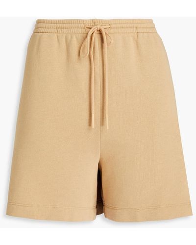 Vince Essential French Cotton-terry Shorts - Natural