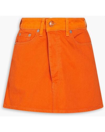Ganni Denim Mini Skirt - Orange