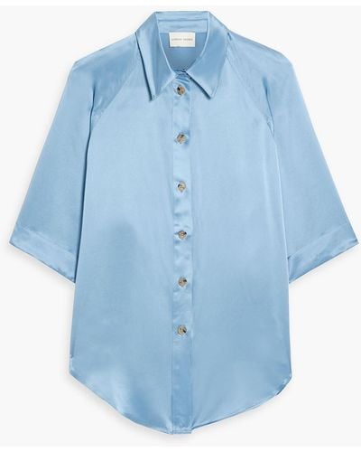 Loulou Studio Datia Silk-satin Shirt - Blue