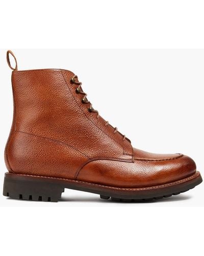 Grenson Sawyer Textured-leather Boots - Brown