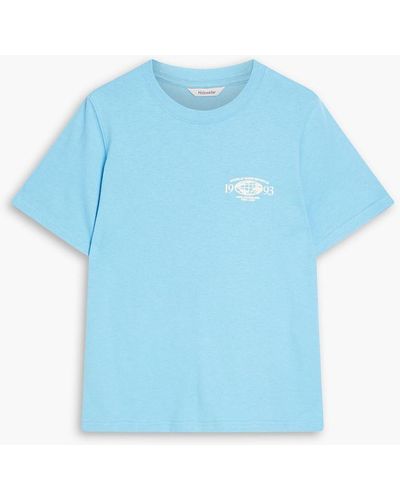 Holzweiler Penny t-shirt aus baumwoll-jersey mit print - Blau