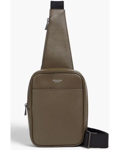Serapian Textured-leather Backpack - Natural