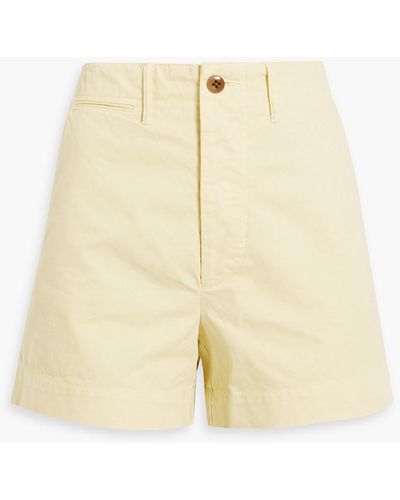 RE/DONE Cotton-twill Shorts - Natural