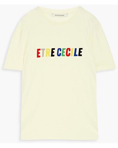 Être Cécile T-shirt aus baumwoll-jersey mit print - Gelb