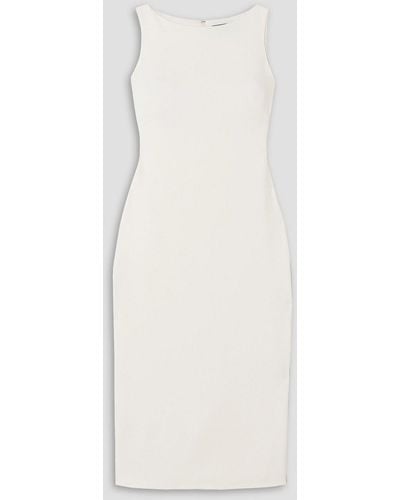 Brandon Maxwell Silk-crepe Midi Dress - White