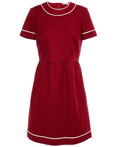 RED Valentino Gathered Cotton-blend Twill Mini Dress