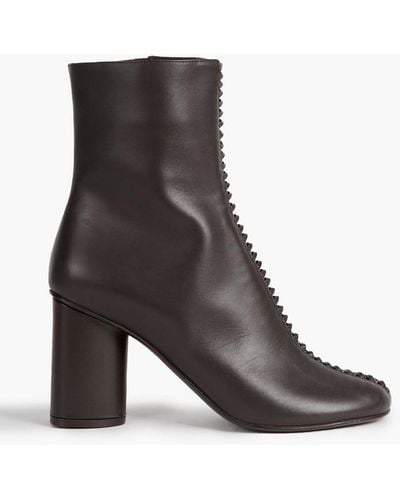 Ferragamo Joy Knotted Leather Ankle Boots - Brown