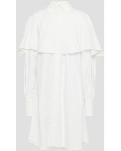 Emilia Wickstead Mehrlagiges hemdkleid aus baumwollpopeline - Weiß
