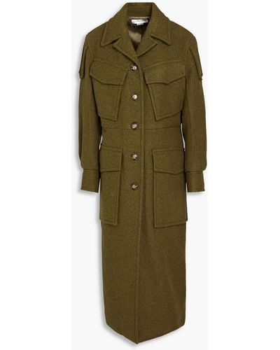 Victoria Beckham Wool-blend Felt Coat - Green