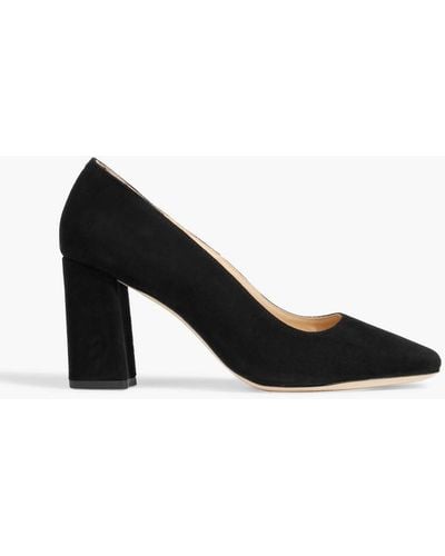 Iris & Ink Laney Suede Court Shoes - Black