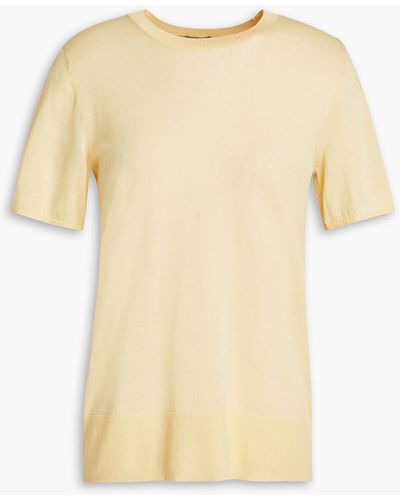 JOSEPH Cotton And Silk-blend T-shirt - Natural