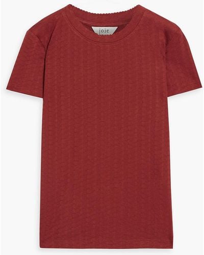 Joie Francis Pointelle-knit Top - Red
