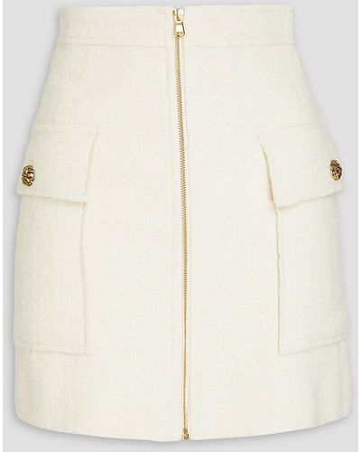 Ba&sh Cotton-blend Tweed Mini Skirt - Natural