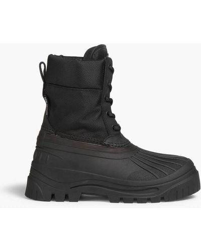 Axel Arigato Padded Shell And Leather Rain Boots - Black