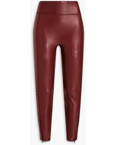A.L.C. Emile Cropped Faux Leather leggings - Red