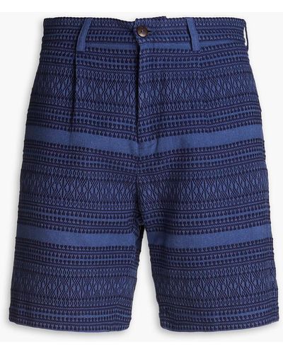 SMR Days Cotton-jacquard Shorts - Blue