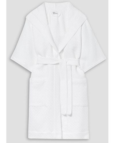 Lisa Marie Fernandez Cotton-piqué Hooded Robe - White