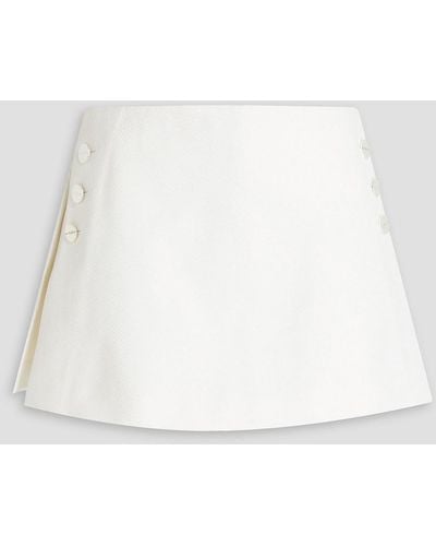 Halston Hallie Cotton-twill Shorts - White