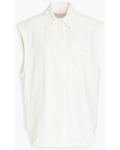 Loulou Studio Maldo Oversized Twill Shirt - White