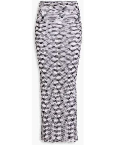 Missoni Space-dyed Ribbed Maxi Skirt - Grey