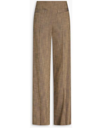 Sandro Canvas Wide-leg Trousers - Natural