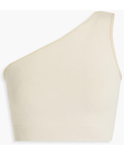 Rick Owens One-shoulder Stretch-pique Top - White