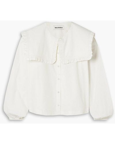 Molly Goddard Melanie Ruffled Cotton-poplin Shirt - White