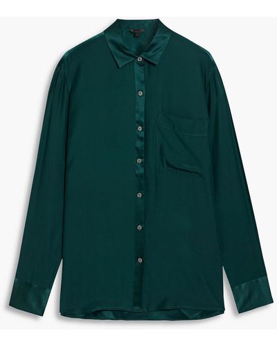 ATM Silk-satin Shirt - Green