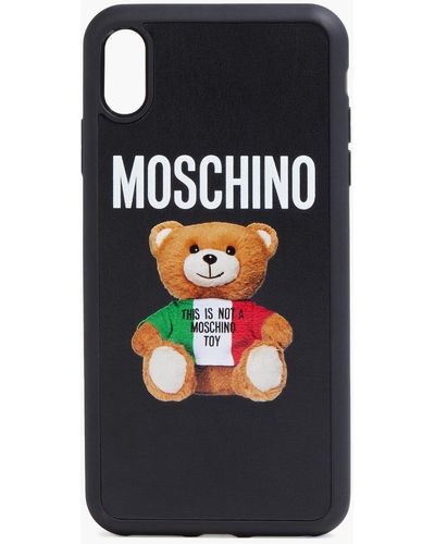 Moschino Printed Plastic Iphone Xs Max Case - Black