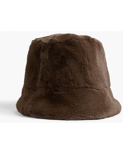 Eugenia Kim Charlie Faux Fur Bucket Hat - Brown