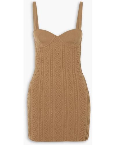 Zeynep Arcay Cable-knit Mini Dress - Brown
