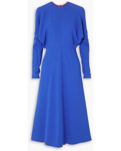 Victoria Beckham Dolman Crepe Midi Dress - Blue