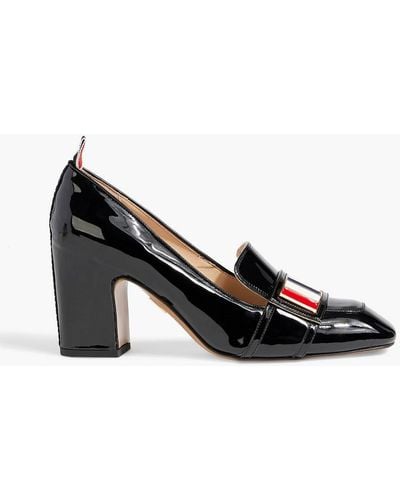 Thom Browne Embellished Patent-leather Court Shoes - Black