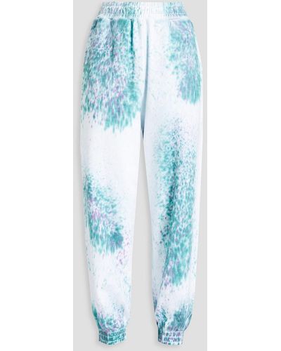 McQ Printed French Cotton-terry Track Trousers - Blue