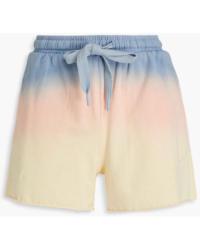 The Upside Embroidered Dégradé Organic Cotton-jersey Shorts - Yellow