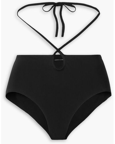 Christopher Esber Cutout Tie-back High-rise Bikini Briefs - Black