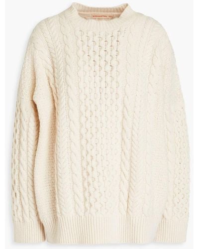 &Daughter Ina Cable-knit Wool Sweater - White