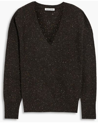 Autumn Cashmere Donegal Cashmere Sweater - Black