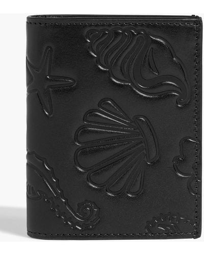 Thom Browne Embossed Leather Wallet - Black